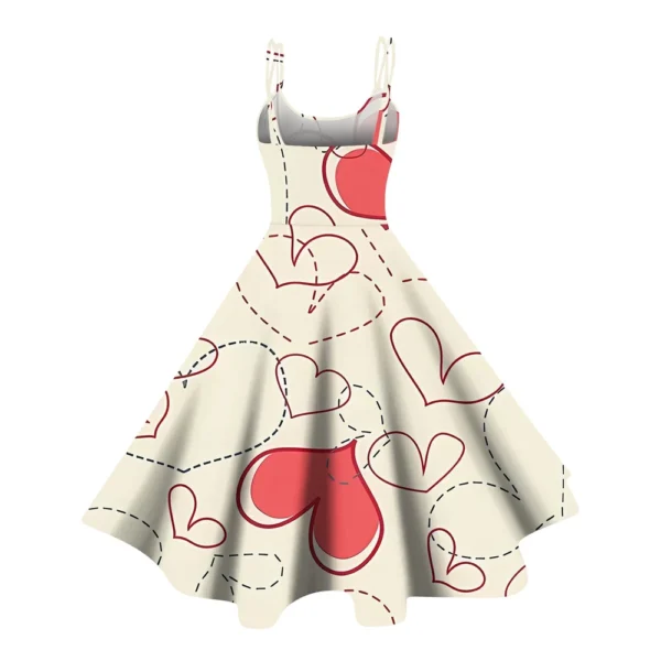 Christmas Ladies Casual Fashion Flower Print Sexy Off Shoulder Punk Retro Skirt - Image 11