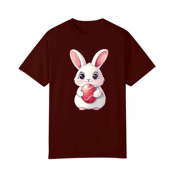 Happy Easter Women's Fashion Printed Round Neck Short Sleeve T-Shirt Pullover - Image 3