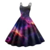 Women's Fashion  Printed Sexy Strapless Gothic Cocktail Dress Punk, Vintage - Image 9