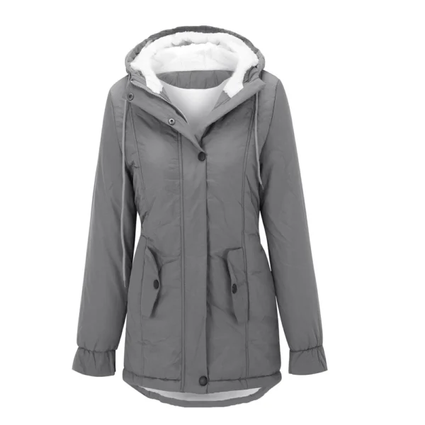 Women's Fashion Cotton-padded Coat Lamb Wool Cotton-padded Coat With Fleece - Image 5