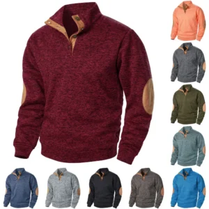 Men's Standing Collar Sweatshirt Is Outdoor Casual Sweaters Tops