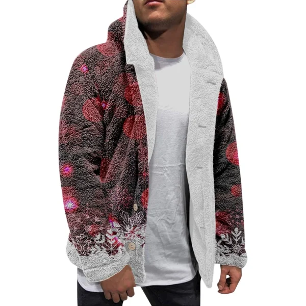 Men'S Winter Zipper Hooded Fleece Sweatshirt With Patch Pocket Casual Jacket - Image 29
