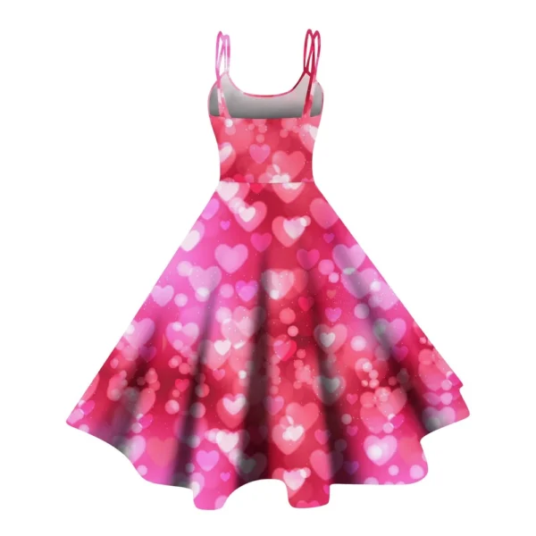 Christmas Ladies Casual Fashion Flower Print Sexy Off Shoulder Punk Retro Skirt - Image 11