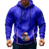 Men's Printed Sweatshirt Hoodie Zipper Arm Pocket Cardigan Men's Sports Large - Image 16