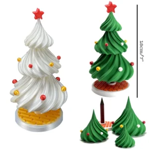 Indoor Christmas Tree Shop Rotating Scene Holiday Decoration with Lights