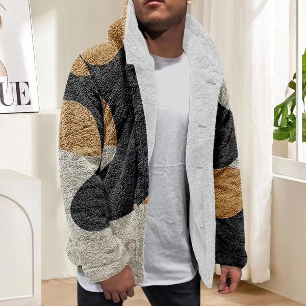 Men'S Winter Zipper Hooded Fleece Sweatshirt With Patch Pocket Casual Jacket - Image 16