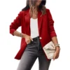 Women's solid color casual long-sleeved suit - Image 8
