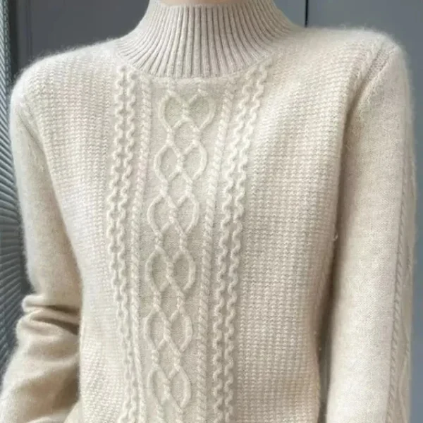 Cashmere Pullover Damen Pink Women Turtleneck Sweater - Image 18
