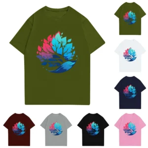 Men's Stand Collar Short Sleeve Shirt Loose Leisure Holiday Shirt Man