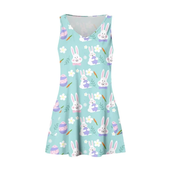 Women's Fashion Casual Easter Summer Dresses Sundresses Printed Loose Dress - Image 11