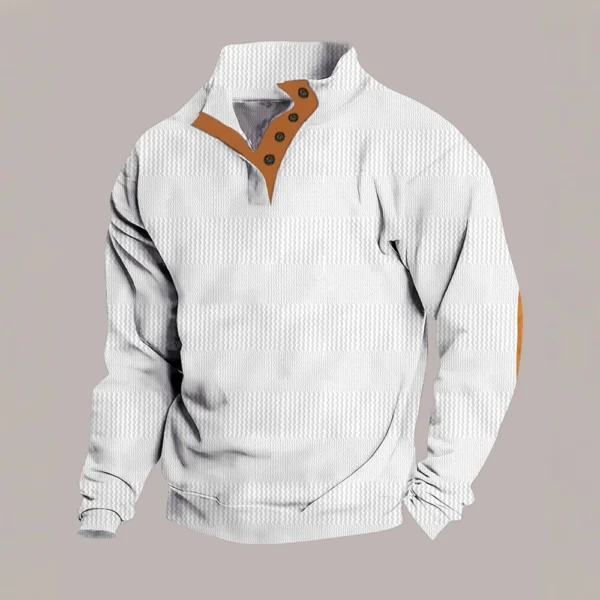Spring And  Men's Standing Collar Sweatshirt Is Outdoor Casual Sweaters Tops - Image 25