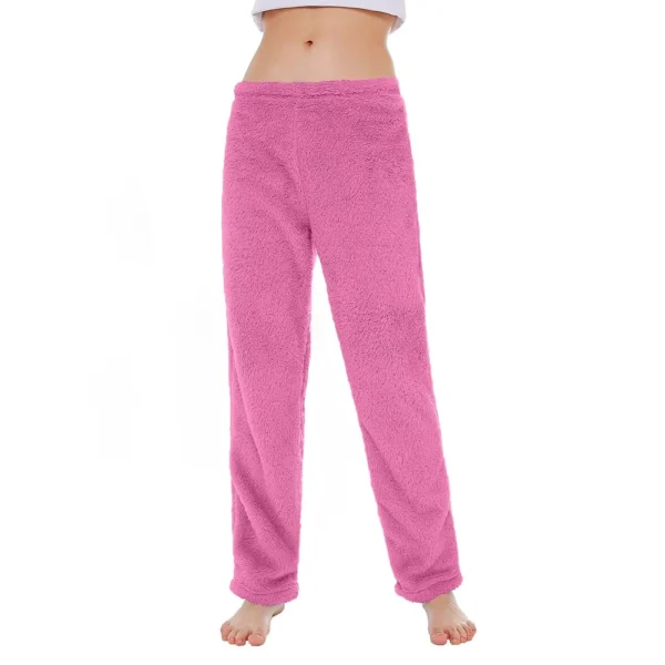 Women's Solid Color Thick Solid Color Loose Double-sided Plush Thermal Pants - Image 7