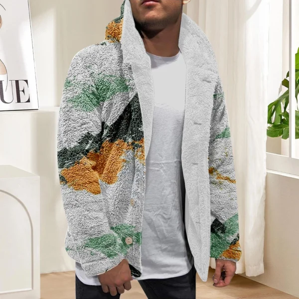 Men'S Winter Zipper Hooded Fleece Sweatshirt With Patch Pocket Casual Jacket - Image 25