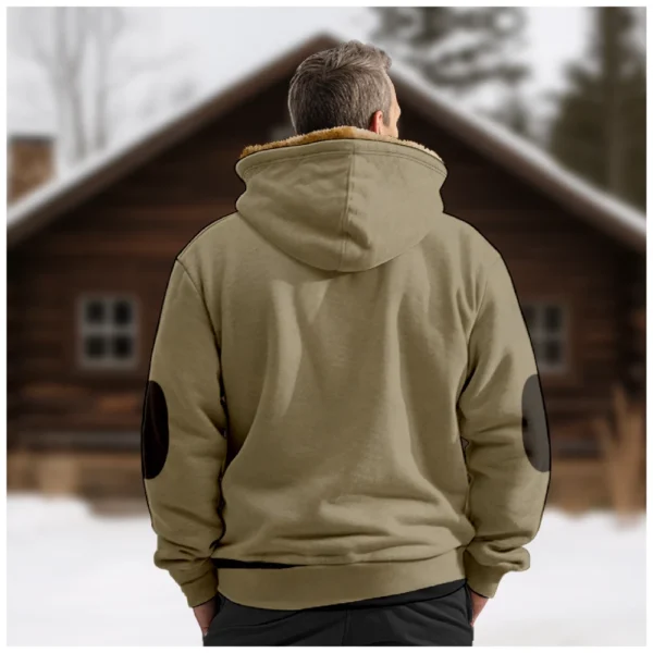 Men's Winter Print Jacket Men's Casual Trend Zipper Hooded Jacket - Image 11