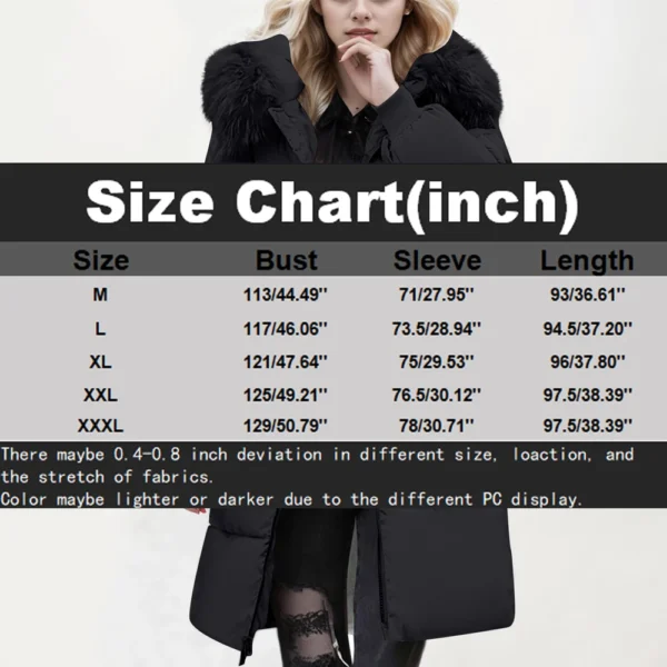 Women's Solid Color Down Cotton Jacket Medium-length Bread Clothing Large - Image 21