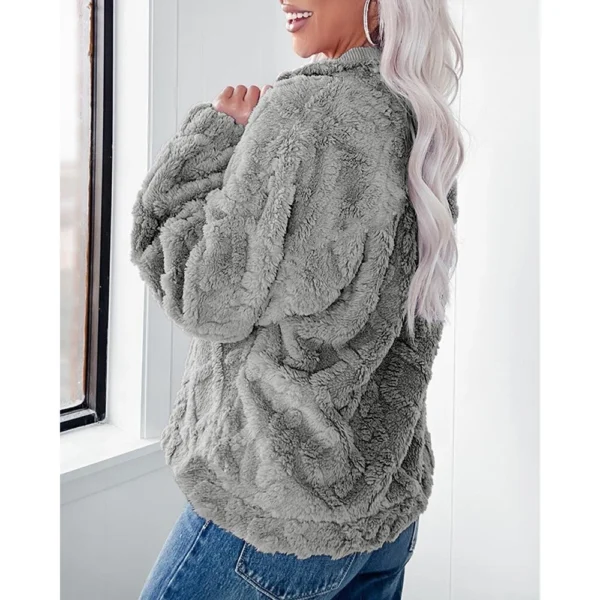 Women's casual loose warm long-sleeved jacket - Image 21