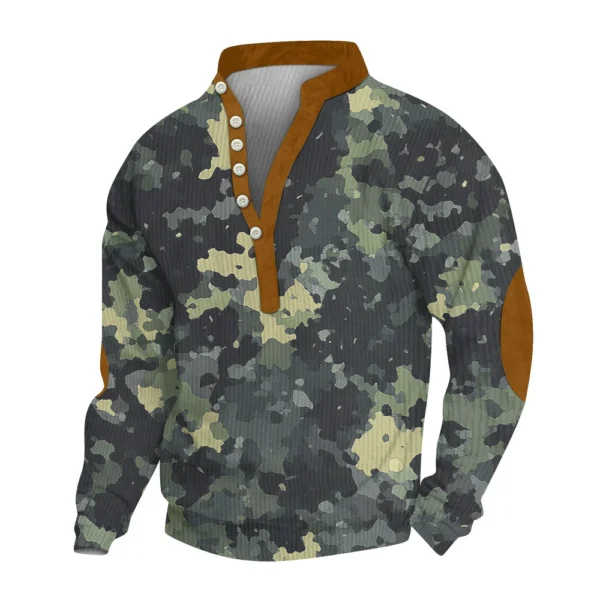 Men's new half zipper long sleeved tactical arm pullover training men's clothing - Image 20