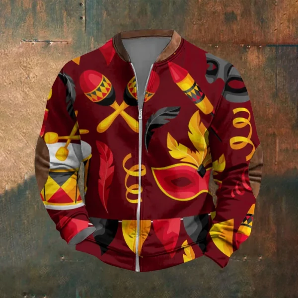 Men's Retro Casual Gradient Printed Sweatshirt - Image 13