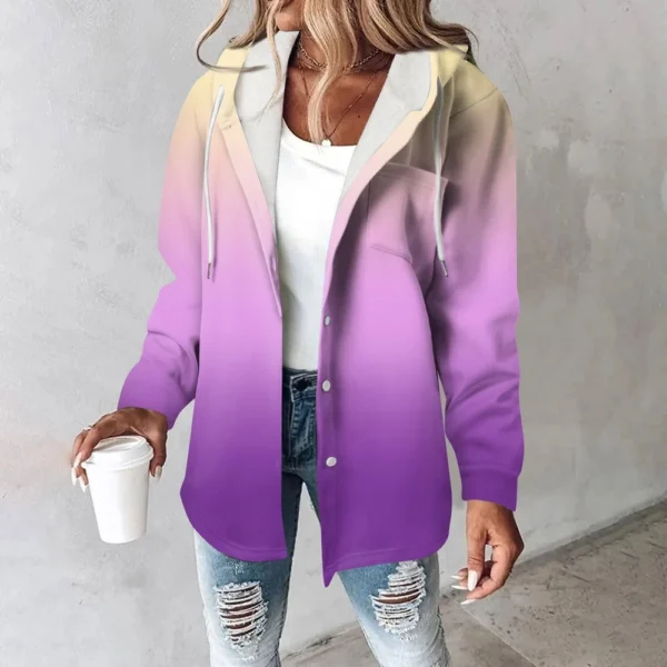 Women's Coat Casual And Fashionable Composite Thick And Warm Printed Hooded - Image 28