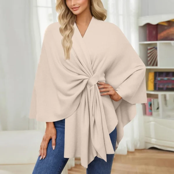 Women's Elegant Shawl Wraps Soft Open Front Sweater For Spring Fall Winter - Image 13