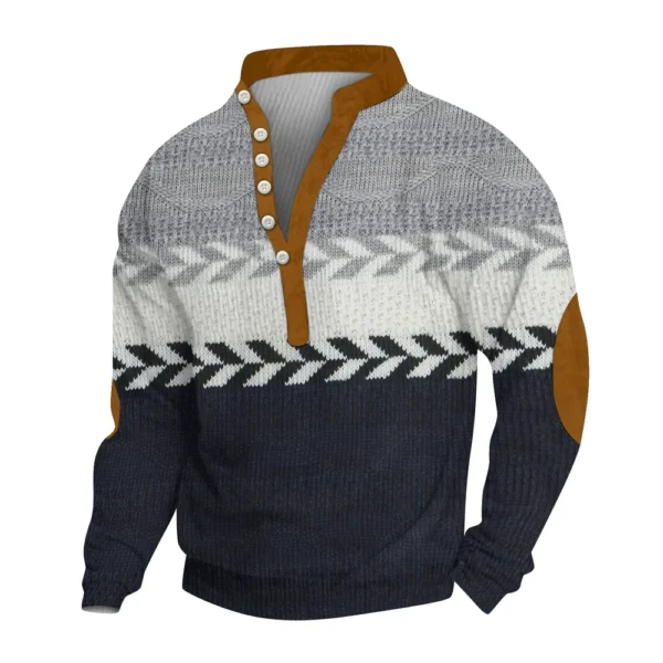 Men's Corduroy Cardigan 6-button Long-sleeved Sweatshirt - Image 4