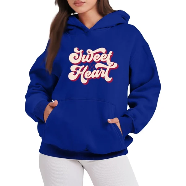SWEET HEANT Women's Fashion Casual Pullover Hoodie Valentine's Day Printed - Image 17