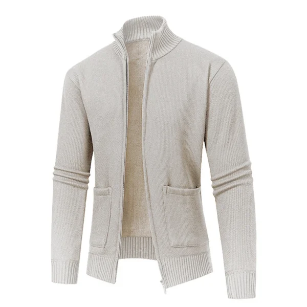 Men's Cashmere Fall And Winter Knit Cardigan Middle-aged Casual Warm Solid - Image 19