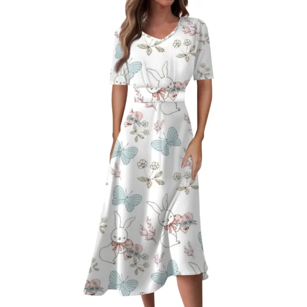 Women's Printed Summer Loose Casual Easter Fashion Sundresses Dresses Dress - Image 26