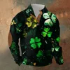 Knit Printed 3 Button - Corduroy Men's Standing Collar Pocket Sweatshirt - Image 28