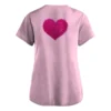 Women's Valentine's Day Printed  Uniform Work Uniform V-Neck Pocket Protective - Image 12