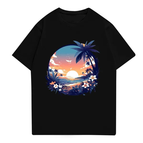 Men's Stand Collar Short Sleeve Shirt Loose Leisure Holiday Shirt Man - Image 13