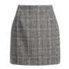 Womens High Waist Plaid Skirt Bodycon Pencil Wool Mini Skirts - Image 5