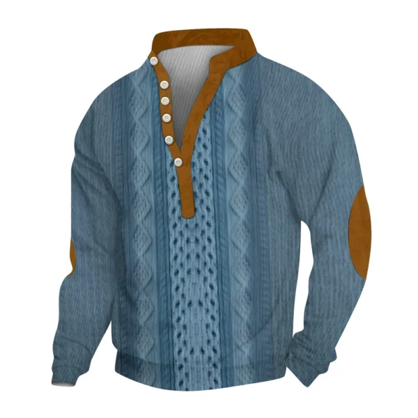 Men's Corduroy Cardigan 6-button Long-sleeved Sweatshirt - Image 2