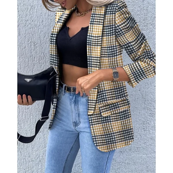 Printed one-piece long-sleeved blazer - Image 9