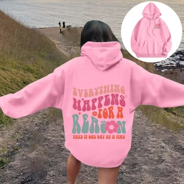 NOTHING IS REA Women's Round Neck Long Sleeve Butterfly Print Top Hooded - Image 33