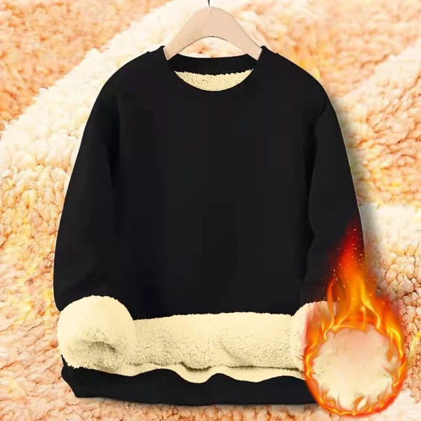 Men's Long Sleeve Fleece Casual Fuzzy Crewneck Pullover Warm Winter Sweatshirts - Image 8