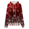 Women'S Fashion Hoodies & Sweatshirts Long Sleeve Drawstring Hoodies Christmas - Image 9