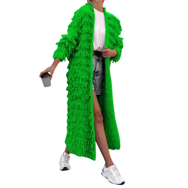 Women's 2024 Fashion Casual Open Front Chunky Cable Knit Sweaters Coats - Image 20