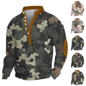 Men's new half zipper long sleeved tactical arm pullover training men's clothing
