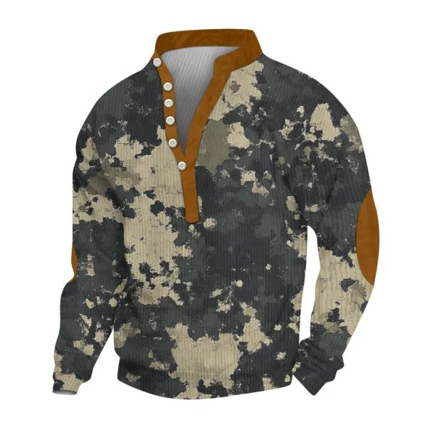 Men's new half zipper long sleeved tactical arm pullover training men's clothing - Image 16