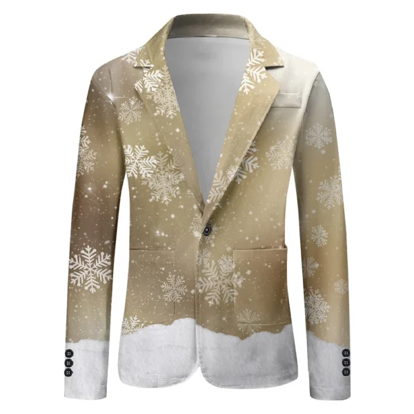 Unisex Winter Christmas Prints Suit Jackets Unisex Casual Fashion Button Jackets - Image 32
