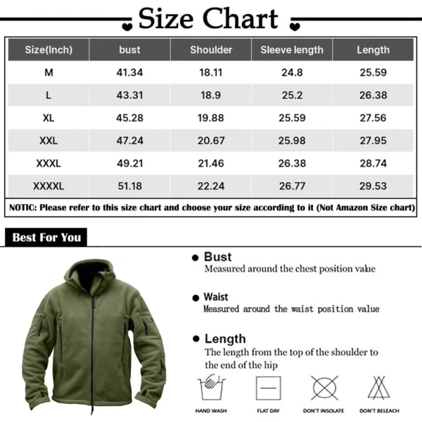 Men's Outdoor Warm Bladder Fleece Cold Proof Charge Coat Hood Jacket - Image 6