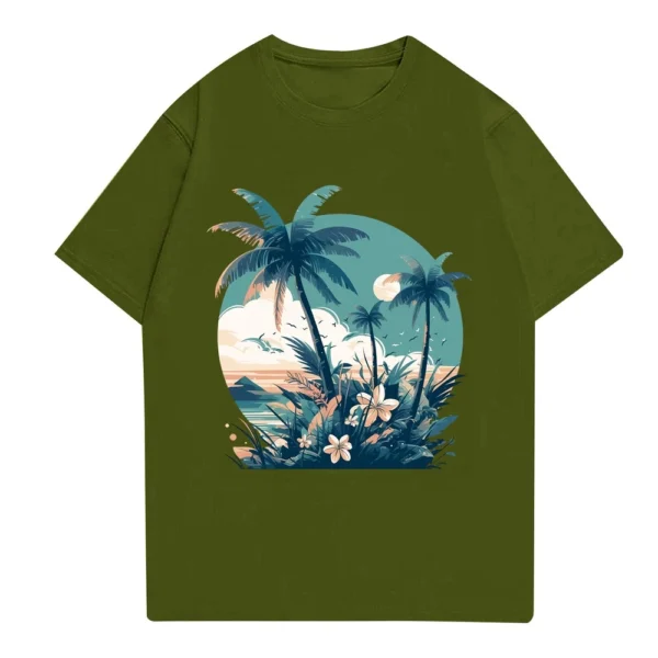 Men's Stand Collar Short Sleeve Shirt Loose Leisure Holiday Shirt Man - Image 7