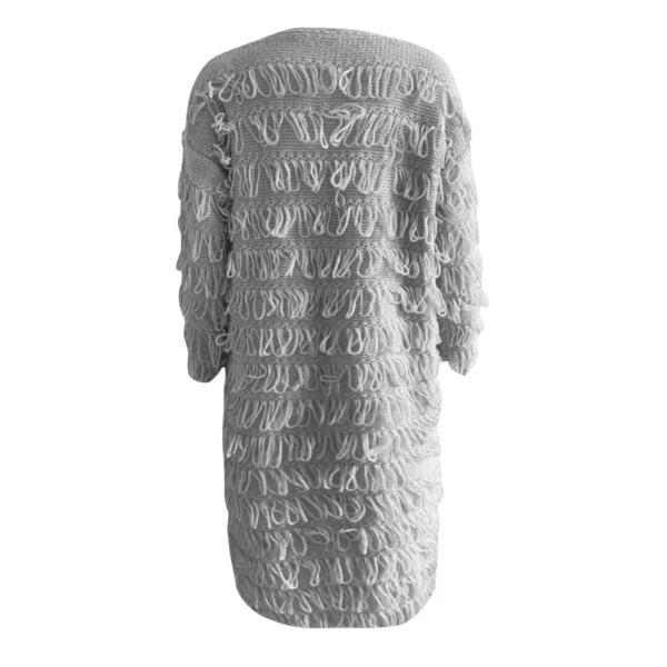 Women's 2024 Fashion Casual Open Front Chunky Cable Knit Sweaters Coats - Image 3