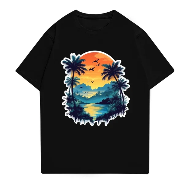 Men's Stand Collar Short Sleeve Shirt Loose Leisure Holiday Shirt Man - Image 13