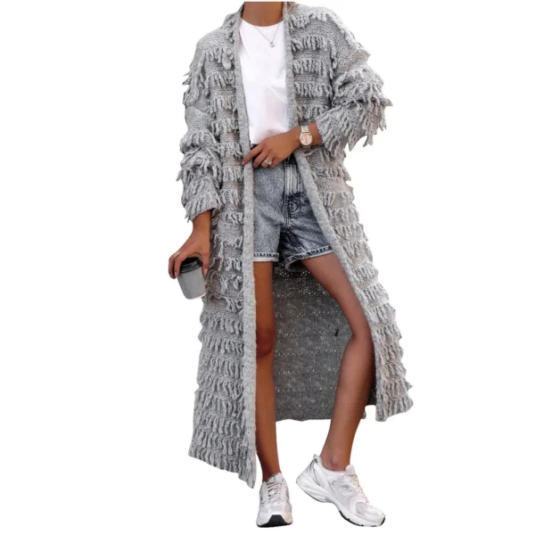 Women's 2024 Fashion Casual Open Front Chunky Cable Knit Sweaters Coats - Image 22