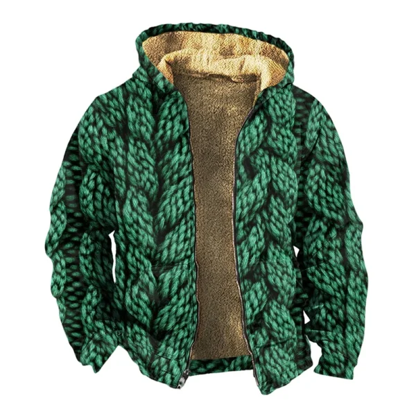 Men's Thickened Button Double Pocket Jacket With Pocket Insert Cotton Jacket - Image 20
