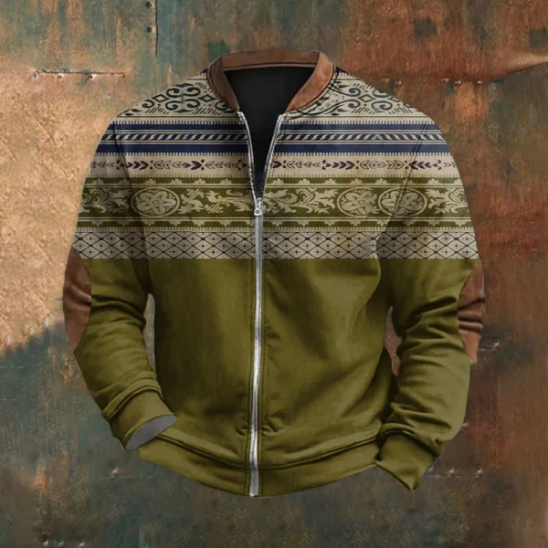 Men's Retro Casual Gradient Printed Sweatshirt - Image 13