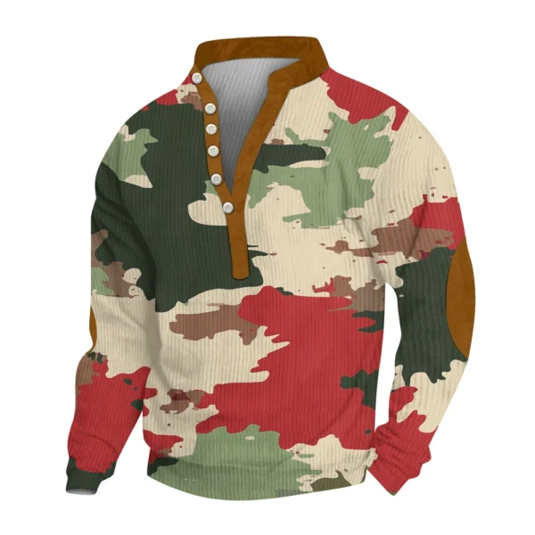 Men's new half zipper long sleeved tactical arm pullover training men's clothing - Image 2