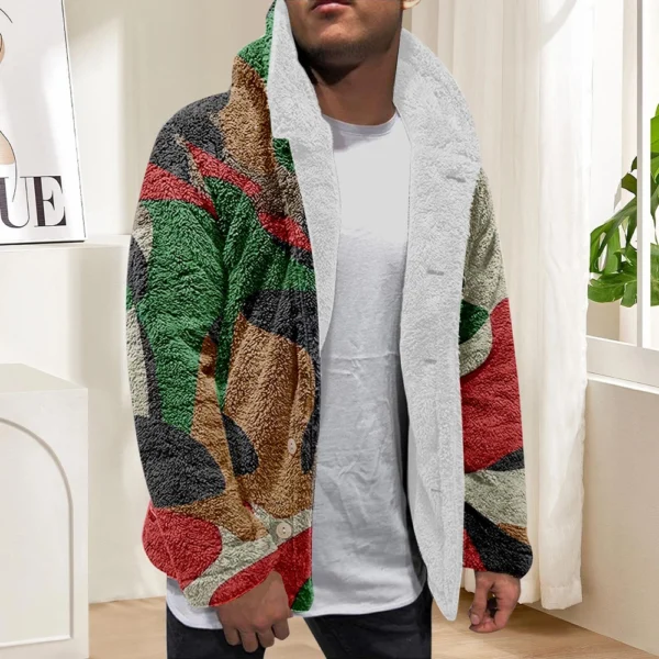 Men'S Winter Zipper Hooded Fleece Sweatshirt With Patch Pocket Casual Jacket - Image 25